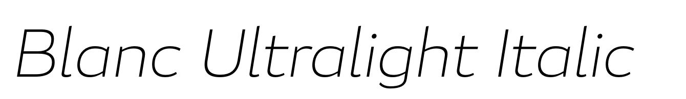 Blanc Ultralight Italic